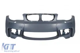 Front 1M bumper suitable for BMW 1 Series E87 2008-2011 with fog lights, left + right-image-6265880