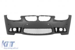 Front 3M Bumper suitable for BMW 3 Series E92 Coupe, E93 Convertible 2007-2009, with PDC, with headlight washer holes - ABBMFX6007446