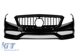 Front A Design bumper suitable for Mercedes CLS W218 2015-2018 with chrome/black GT grille and black lacquer elements - ABMEFX6007761