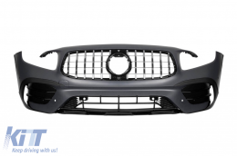 Front A Design bumper suitable for Mercedes GLB X247 2019-2023, with chrome/black GT grille - ABFBM6027359