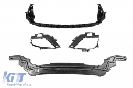 Front A Design bumper suitable for Mercedes GLE W167, GLE Coupe C167 2018-2023, after 2024 with black trims-image-6264950