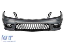 Front A design bumper suitable for Mercedes C-Class W204 2007-2014 sedan, estate with PDC, with washers, with DRL daytime running lights - ABMEFX6008623