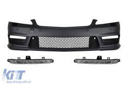 Front A Design bumper suitable for Mercedes S-Class W221 2006-2013 with daytime running lights - ABMEFX6009531