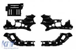 Front A design bumper suitable for Mercedes E-Class W213 sedan, S213 estate 2016-2019, for the model without active flaps-image-6265757