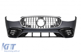 Front A Design bumper type S63 suitable for Mercedes S-Class W223 after 2020 with chrome elements - ABMEFX6009838
