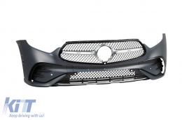 Front A Design Line bumper suitable for Mercedes GLC SUV X254 after 2022 with Diamond grille-image-6237316