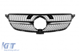 Front A Design Line bumper suitable for Mercedes GLE Coupe C292 2015-2019 with chrome/black diamond grille-image-6237358