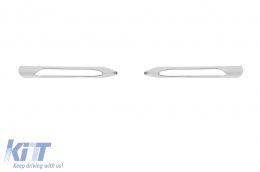 Front A Design Line bumper suitable for Mercedes C-Class W204 Sedan, S204 Estate 2007-2014 with PDC, with Chrome/Black Diamond grille-image-6237399