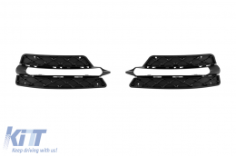 Front A Design Line bumper suitable for Mercedes C-Class W204 Sedan, S204 Estate 2007-2014 with PDC, with Chrome/Black Diamond grille-image-6237400