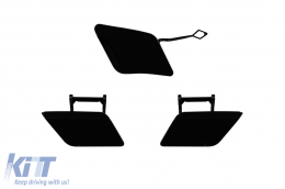 Front A Design Line bumper suitable for Mercedes C-Class W204 Sedan, S204 Estate 2007-2014 with PDC, with Chrome/Black Diamond grille-image-6237404