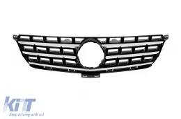 Front A Design Line Stoßstange geeignet für Mercedes ML W166 2011-2015 mit Chrom/schwarzem 3-Speichen-Kühlergrill-image-6147577