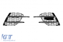 Front A Design Line Stoßstange geeignet für Mercedes S-Klasse W223 nach 2020 mit Chrom/schwarzem Kühlergrill-image-6147601