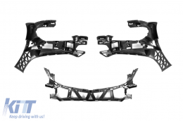 Front A Design Line Stoßstange geeignet für Mercedes E-Klasse W212 Limousine, S212 Kombi 2014-2016 mit Chrom/grauer Diamantgrill-image-6237280