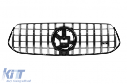 Front A Design Line Stoßstange mit verchromtem/schwarzem GT-Kühlergrill geeignet für Mercedes GLE W167, GLE Coupe C167 2018-2023 bis nach 2024-image-6147529