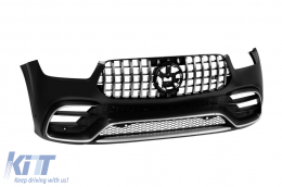 Front A Design Stoßfänger geeignet für Mercedes GLE W167, GLE Coupe C167 2018-2023, nach 2024 mit Chromverzierungen-image-6138536