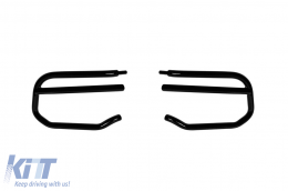 Front A Design Stoßstangenkit Typ G63 mit schwarzem lackiertem Bullbar geeignet für Mercedes G-Klasse W464 nach 2018 mit PDC, Kühlergrill, Scheinwerferumrandungen, Kotflügelverbreiterungen-image-6150559
