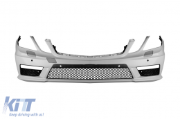 Front AMG bumper type E63 suitable for Mercedes E-Class W212 2009-2013 sedan/wagon with PDC/without DRL daytime running lights/with washers - ABMEFX6007175