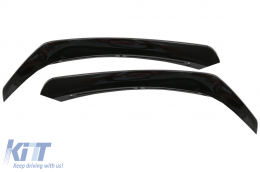 Front and Rear Bumper Splitters Fins Side Vent Flaps Aero Conversion Kit suitable for Mercedes CLA W117 Facelift (2016-2018) CLA45 Design Canards Piano Black-image-6056061