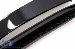 Front and Rear Bumper Splitters Fins Side Vent Flaps Aero Conversion Kit suitable for Mercedes CLA W117 Facelift (2016-2018) CLA45 Design Canards Piano Black-image-6100643