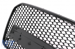 Front Badgeless Grille suitable for Audi A6 C7 4G (2011-10.2014) Shiny Black-image-6108416