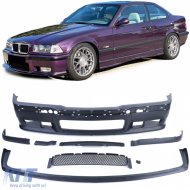Front bumper + ABE + Evo spoiler lip fits all BMW E36 including M3 90-99 - ODFBB6015268