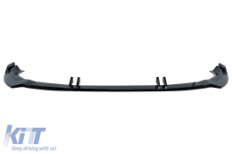 Front Bumper Add-On Spoiler Lip suitable for Audi A4 B9 Second Facelift S-Line (2020-up) Piano Black - FBSAUA4B9FS
