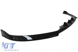 Front Bumper Add-On Spoiler Lip suitable for Audi A4 B8 (2007-2012) Sedan Avant Piano Black-image-6093614