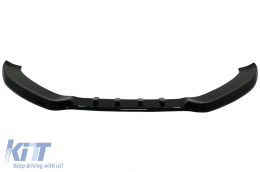 Front Bumper Add-On Spoiler Lip suitable for Audi A5 8T (2007-2011) Piano Black - FBSAUA58TPB