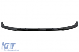 Front Bumper Add-On Spoiler Lip suitable for Tesla Model S (2016-2020) 5-doors Liftback Sedan Piano Black - AK89595PB