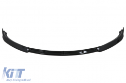 Front Bumper Add-On Spoiler Lip suitable for Tesla Model S (2012-2015) 5-doors Liftback Sedan Piano Black-image-6093715