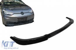 Front Bumper Add-on Spoiler suitable for VW ID3 (2019-2022) Piano Black - FBSVWID3