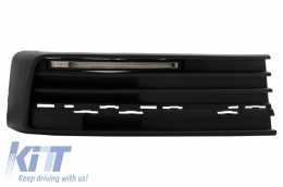 Front Bumper Add-on Spoiler with LED DRL Daytime Running Lights suitable for VW Transporter T6 (2015-up) Sportline Design-image-6052788