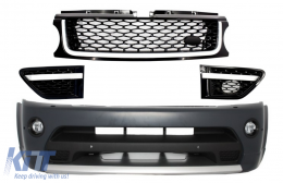 Front Bumper and Front Grilles Assembly All Black suitable for Rover Sport L320 (2009-2013) Autobiography Design - COFBRRSABB