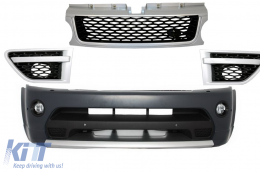Front Bumper and Front Grilles Assembly Silver suitable for Land Range Rover Sport L320 Facelift (2009-2013) Autobiography Design - COFBRRSAGS