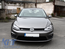 Front Bumper and LED Headlights suitable for VW Golf 7 VII (2012-2017) RHD Facelift G7.5 R Line Look Sequential Dynamic Turning Lights-image-6058504