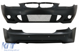 Front Bumper and Rear Bumper with PDC 18mm suitable for BMW 5 Series E60 LCI (2007-2010) M-Technik Design - COCBBME60MTPDC18