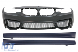 Front Bumper and Side Skirts suitable for BMW 3 Series F30 F31 (2011-2019) M3 Design - COFBBMF30M3FLSS