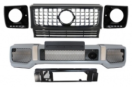 Front Bumper Assembly suitable for Mercedes G-Class W463 (1989-2012) with Grille G63 GT-R Panamericana Design - COFBMBW463AMGGTRHBB