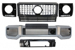 Front Bumper Assembly suitable for Mercedes G-Class W463 (1989-2012) G65 Design with Grille G63 GT-R Panamericana Design - COFBMBW463AMGGTRHBC