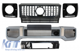 image-57-Front Bumper Assembly suitable for Mercedes G-Class W463 (1989-2012) G65 Design with Central Grille G63 GT-R Panamericana Design