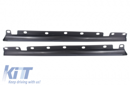 Front Bumper Assembly with Central Grille suitable for Mercedes W221 S-Class (2005-2010) and Side Skirts S63 S65 Design-image-6053716