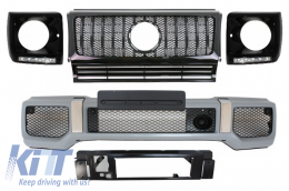 Front Bumper Assembly with Grille suitable for Mercedes G-Class W463 (1989-2012) G65 GT-R Panamericana Design - COFBMBW463AMGGTRBHBC