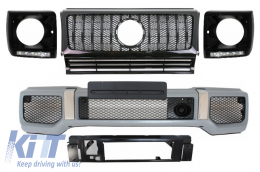 image-60-Front Bumper Assembly with Grille suitable for Mercedes G-Class W463 (1989-2012) G65 GT-R Panamericana Design