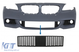 Front Bumper Central Lower Grille suitable for BMW 5 Series F10 F11 M-Tech (2009-2017) for ACC - FBGBMF10MTD