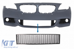 Front Bumper Central Lower Grille suitable for BMW 5 Series F10 F11 M-Tech (2009-2017) - FBGBMF10MT