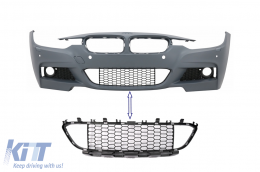 Front Bumper Central Lower Grille suitable for BMW 3 Series F30 F31 M-Tech (2011-2019) - FBGBMF30MT