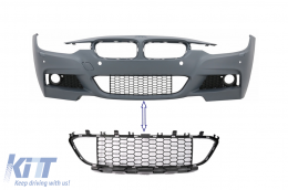 image-34-Front Bumper Central Lower Grille suitable for BMW 3 Series F30 F31 M-Tech (2011-2019)