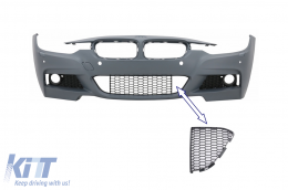 Front Bumper Central RIGHT Lower Grille suitable for BMW 3 Series F30 F31 M-Tech (2011-2019) - FBGBMF30RH