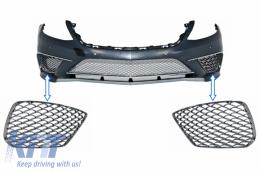 image-16-Front Bumper Chrome Side Grilles suitable for Mercedes S-Class W222 (2013-2017) S65 Design