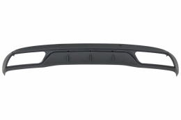 Front Bumper Diffuser with Muffler Tips Black suitable for Mercedes C-Class W205 S205 (2014-2018) C63 Design-image-6068268